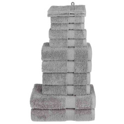 12Pcs conjunto toalhas banho premium solund 600 gsm cinza
