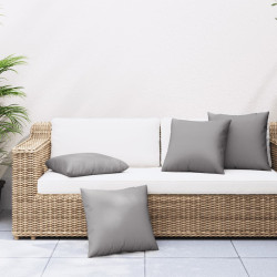 Almofadas de sofá 4 pcs 50x50 cm tecido cinza