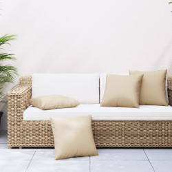 Almofadas de sofá 4 pcs 60x60 cm tecido bege