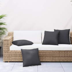 Almofadas de sofá 4 pcs 60x60 cm tecido preto