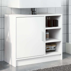 Armário de lavatório 63x29x55 cm derivados de madeira branco
