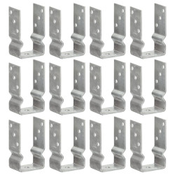 Âncoras de vedação 12 pcs 8x6x15 cm aço galvanizado prateado