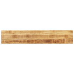 Tampo de mesa retangular 140x20x2,5 cm mangueira áspera maciça