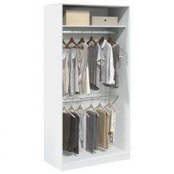Roupeiro 100x50x200 cm contraplacado branco