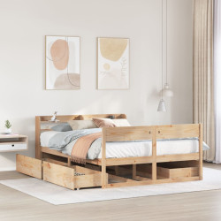 Cama sem colchão 150x200 cm madeira de pinho maciça