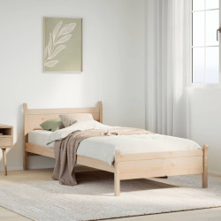 Cama sem colchão 75x190 cm madeira de pinho maciça