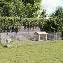 Recinto exterior p/ animais 24 painéis 54x80cm ferro galvaniz.