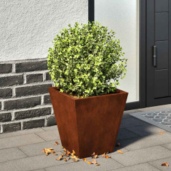 Garden planters 2 pcs 30x30x30 cm aço resistente às intempéries