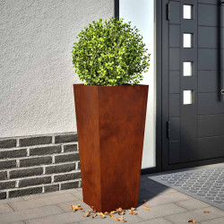 Plantadores de jardim 2 pcs aço resistente às intempéries