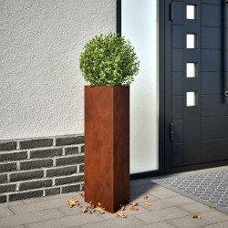 Garden planters 2 pcs triangular aço resistente às intempéries