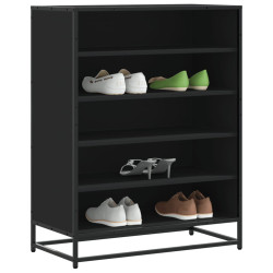 Sapateira 75x38x97,5 cm derivados de madeira/metal preto