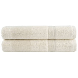 Toalhas premium solund 2 pcs 100x200 cm 600 gsm creme