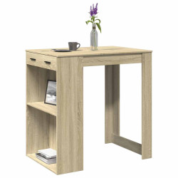 Mesa de bar 102x70x103,5cm derivados de madeira carvalho sonoma