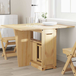 Mesa de jantar dobrável corona pinho maciço castanho-mel