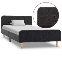 Estrutura de cama 100x200 cm serapilheira cinzento-escuro