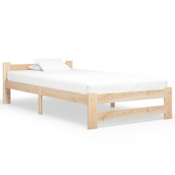 Estrutura de cama 90x200 cm pinho maciço