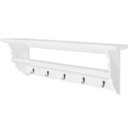 Suporte p/ casacos bengaleiro, estilo barroco MDF branco