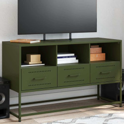 Móvel de TV 100,5x39x60,5 aço verde azeitona