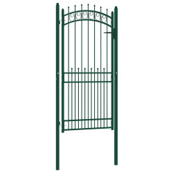 Portão de cerca emmen com pontas de aço 104x147 cm verde