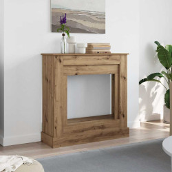 Cornija lareira 90x30x90 cm deriv. madeira carvalho artisiano