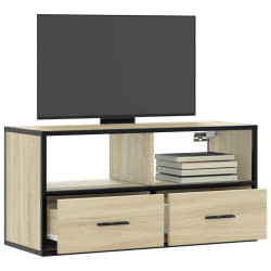 Móvel p/ TV 80x31x39,5 cm deriv. madeira/metal carvalho sonoma
