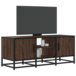 Móvel TV 100x35x41cm derivados madeira/metal carvalho castanho