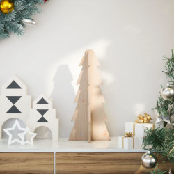 Árvore de natal decorativa 49 cm madeira de pinho maciça