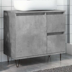 Armário lavatório wc 65x33x60cm deriv. madeira cinzento cimento