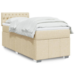 Cama com molas/colchão 100x200 cm tecido cor creme