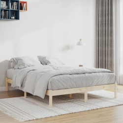 Cama sem colchão 152x203 cm queen madeira de pinho maciça