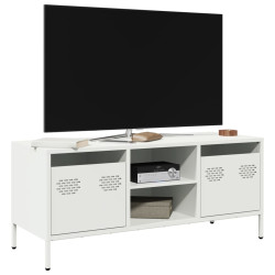 Móvel de TV 101,5x39x43,5 cm aço laminado a frio branco