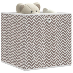 Caixas de arrumação dobráveis 4 pcs 32x32x32 cm tnt castanho