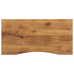 Tampo de mesa com curva 120x50x2,5 cm mangueira áspera maciça