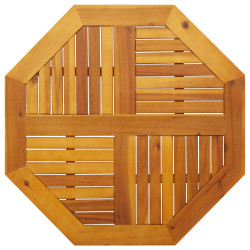 Tampo de mesa octogonal 80x80x2,2 cm madeira de acácia maciça