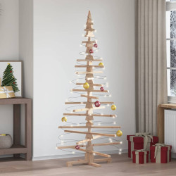 Árvore de natal decorativa 180 cm madeira de pinho maciça