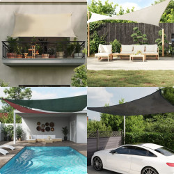 Para-sol estilo vela 160 g/m² 3/4x2 m pead amarelo