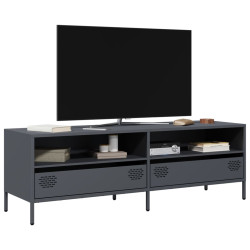Móvel de TV 135x39x43,5 cm aço laminado a frio antracite