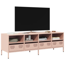 Móvel de TV 135x39x43,5 cm aço laminado a frio rosa