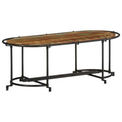 Mesa de centro 110x55x40 cm madeira recuperada maciça