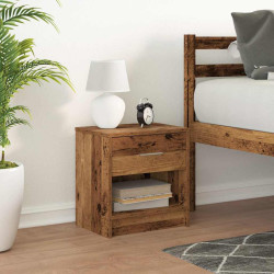 Mesa de cabeceira com gaveta 39x28x41 cm madeira velha
