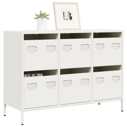 Aparador 101,5x39x73,5 cm aço laminado a frio branco