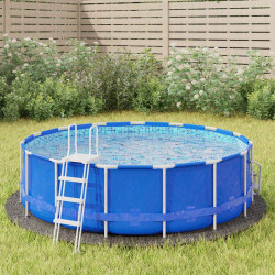 Pano para chão de piscinas ø306 cm poliéster geotêxtil cinza