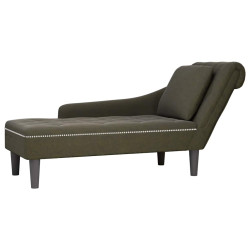 Chaise lounge c/ almofada/apoio braços direito couro artificial