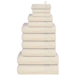 12 Pcs conjunto de toalhas frogn 360 g/m² creme