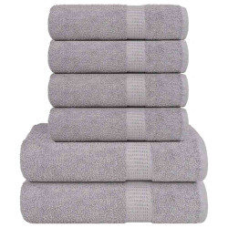 6Pcs conjunto de toalhas frogn 360 g/m² cinza