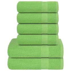 6Pcs conjunto de toalhas frogn 360 g/m² verde maça