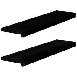 Soleiras da janela 2 pcs 80x20x2 cm carvalho castanho-preto