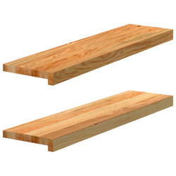 Soleiras da janela 2 pcs 80x20x2 cm carvalho castanho-claro