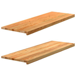 Soleiras da janela 2 pcs 120x40x2 cm carvalho castanho-claro