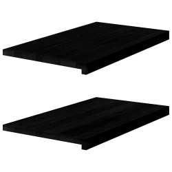 Soleiras da janela 2 pcs 70x40x2 cm carvalho castanho-preto